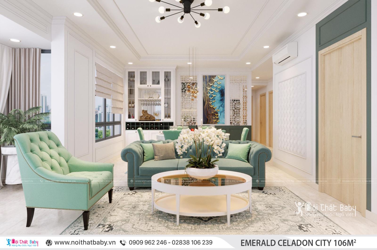 Tổng hợp các mẫu thiết kế nội thất Chung cư Emerald Celadon City